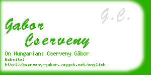 gabor cserveny business card