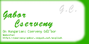 gabor cserveny business card